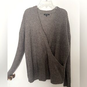 Pink Clover Knit Deep V Sweater